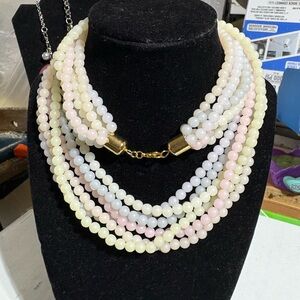 Elegant Vintage Multi-Strand Beaded Necklace